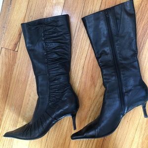 Black zip up boots